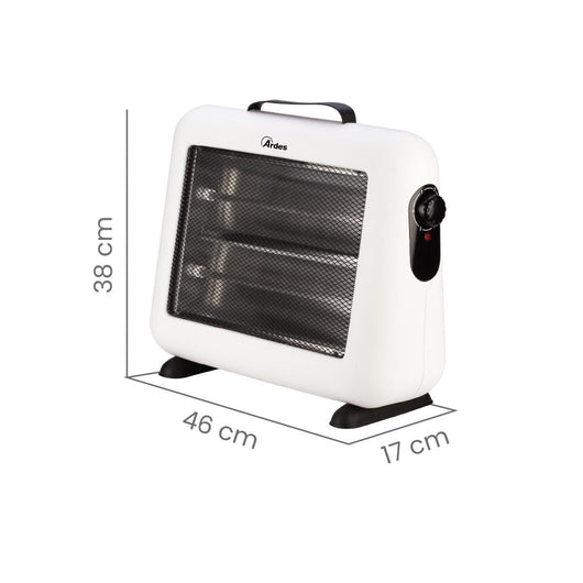 Ardes AR444 stufetta elettrica Interno Bianco 800 W Riscaldatore di ambienti elettrico al quarzo