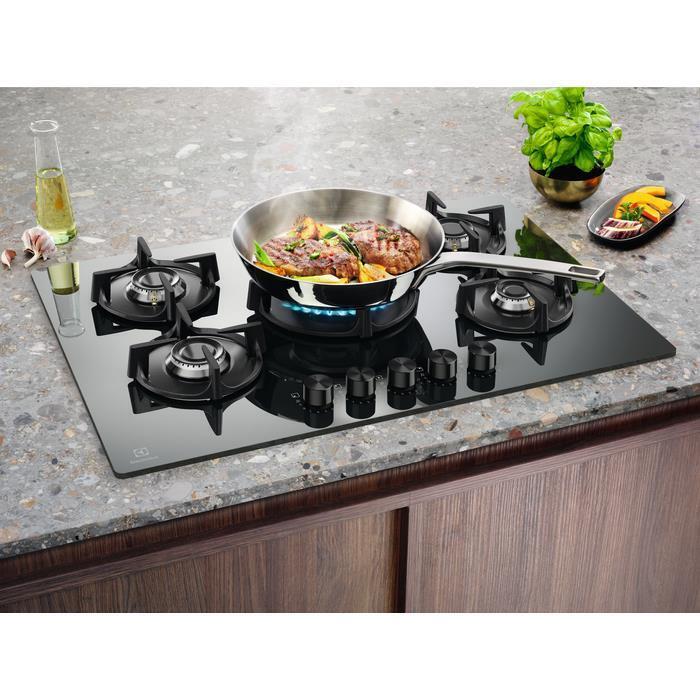 Electrolux EGG75372M Specchio Da incasso 75 cm Piano cottura a gas su vetro 5 Fornello(i)