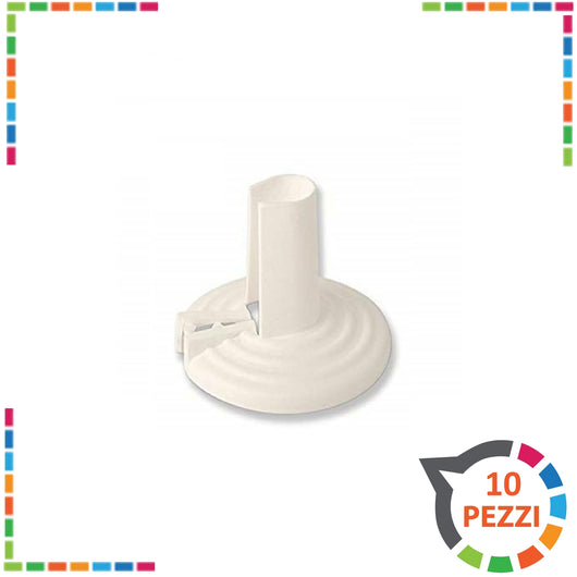 Rosette becco lungo rosone copritubo copriforo bianco 10 pz radiatori termosifoni