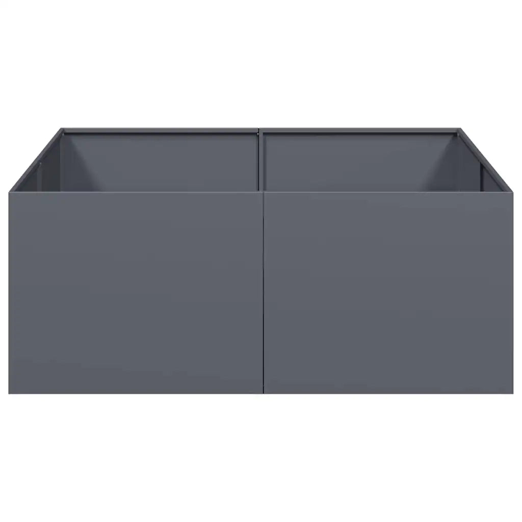 Fioriera Antracite 100x100x40 cm in Acciaio 860817