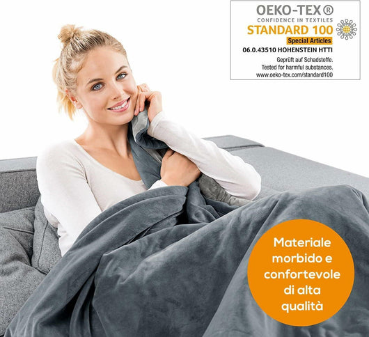Beurer HD 75 Termocoperta Morbida Coperta Riscaldata, 6 Livelli di Temperatura, Lavabile in Lavatrice, con Spegnimento Automatico ed Extra Sicura 180 x 130 cm, Color Grigio Scuro