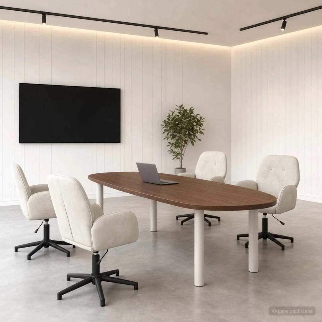 Sedie da scrivania girevoli 4 pz 54 x 55 x 90 cm Crema Velluto 3428335