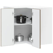 Pensile da Cucina ad Angolo-Mobile Cucina da Parete Porto Rovere Marrone in Truciolato