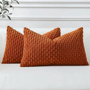 Set di 2 Coprisacco di Corduroy, Coprisacco Decorativo, Coprisacco morbido, Sacco Decorativo, Sacco per divano, Coprisacco boho decorativo, Coprisacco per divano, per camera da letto, per soggiorno (Karamel, 40 x 60 cm)