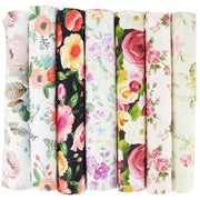 Set di tessuti patchwork da 7 - Tela di cotone 50 x 50 cm - Tessuto manuale - Quilting - Scrapbooking - Respirante e soffice - Tessuti