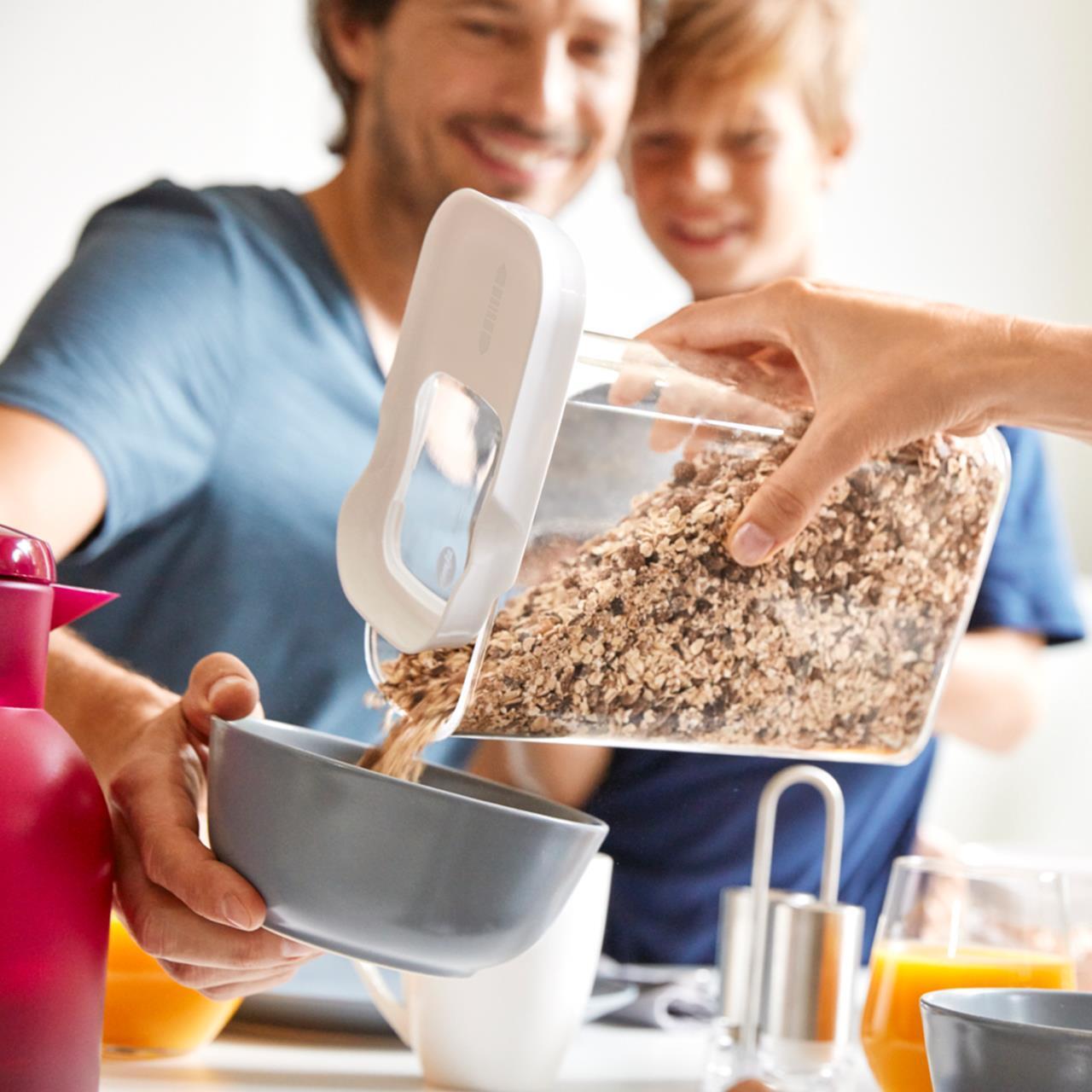 EMSA Optima Rettangolare Contenitore 2,2 L Trasparente, Bianco 1 pz