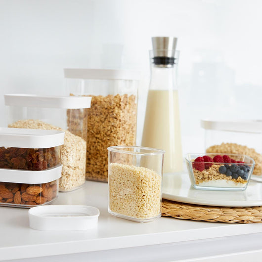 EMSA Optima Rettangolare Contenitore 2,2 L Trasparente, Bianco 1 pz