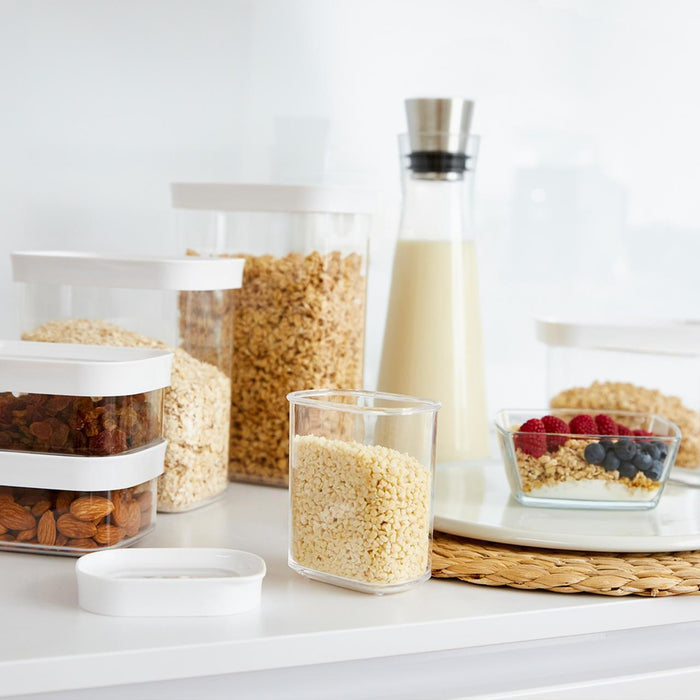 EMSA Optima Rettangolare Contenitore 2,2 L Trasparente, Bianco 1 pz