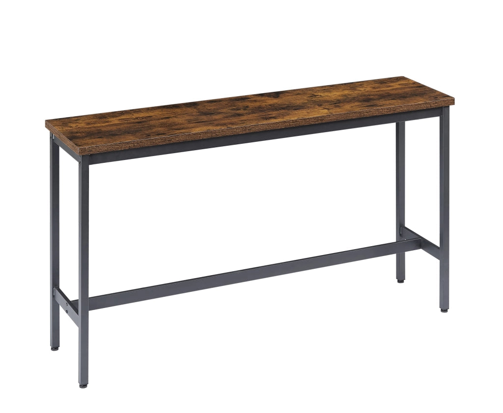 Set Tavolo Bar Alto con 3 Sgabelli Imbottiti in PU ¨C Xylo ¨C Marrone e Nero, Stile Industriale