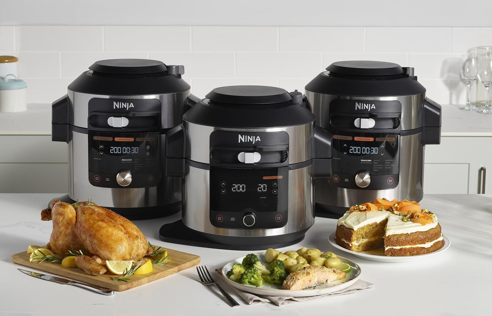 Ninja OL550EU apparecchio multi-cottura 6 L 1460 W Nero, Acciaio inox