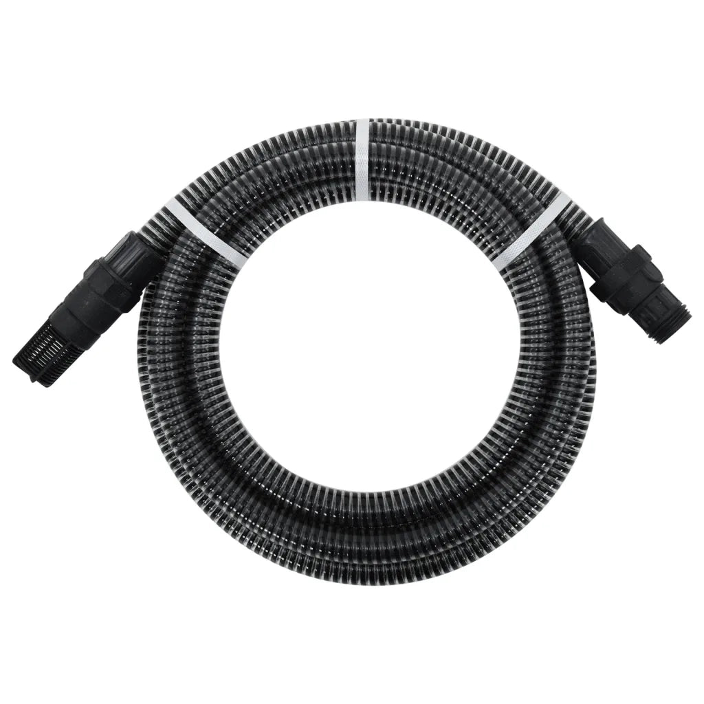 Tubo di Aspirazione con Connettori in PVC 7m 22 mm Nero cod mxl 42978