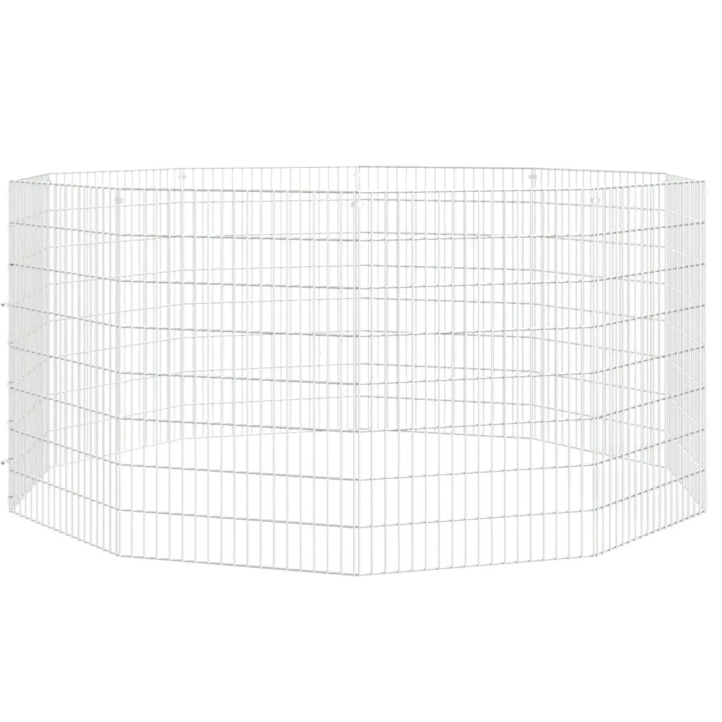 Conigliera con 10 Pannelli 54x80 cm Ferro Zincatocod mxl 95206
