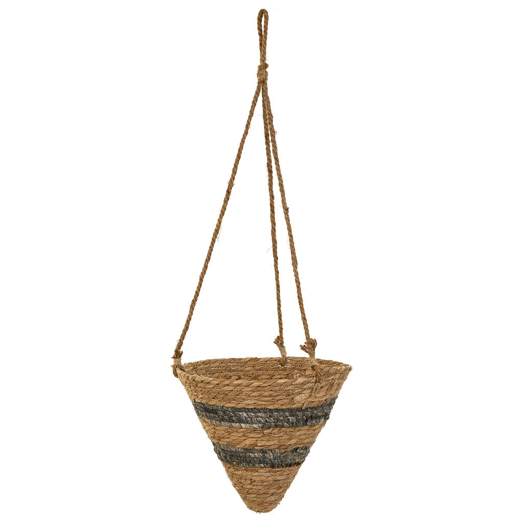 Cestini pensili in fibra naturale marrone d26x25h-d22x18h