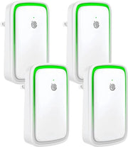 Pulitore d'aria con presa per la camera da letto, set a 4 pezzi di pulitori d'aria ionizzanti per uso domestico, senza filtro. Tecnologia ionizzante negativa per eliminare odori da fumo, animali domestici, polvere, bagno, ufficio e altre aree.