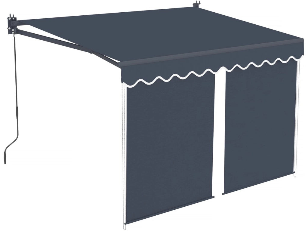 Tenda da sole "Shadow" con mantovana in alluminio 2 x 3 m - Grigio antracite