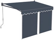 Tenda da sole "Shadow" con mantovana in alluminio 2 x 3 m - Grigio antracite