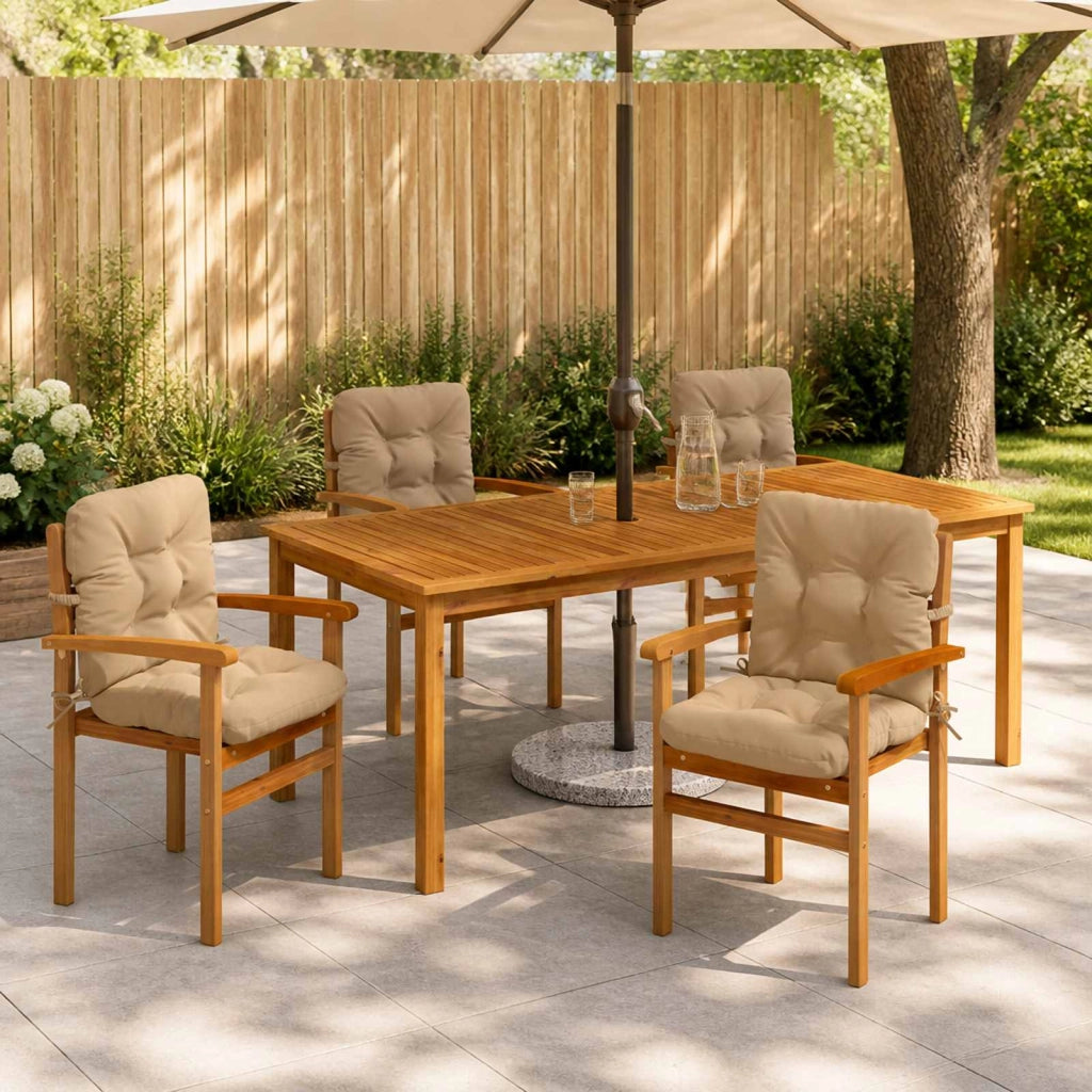 Cuscini per Sedia Alta in 4 Pezzi VIANEN 4 pcs 100% Poliestere 953795