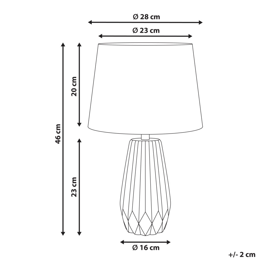 Lampada da tavolo con base in ceramica grigia e paralume in lino, stile moderno e contemporaneo, per soggiorno e camera da letto