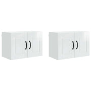 Pensile da cucina | Armadietto a muro PORTO 2 pz Bianco Lucido 60 x 31 x 40 cm
