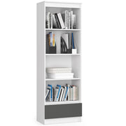 Armadio da ufficio AKORD R60 Bianca 60 cm 1 cassetto inserto frontale Grigio Grafite 60x35x180 cm