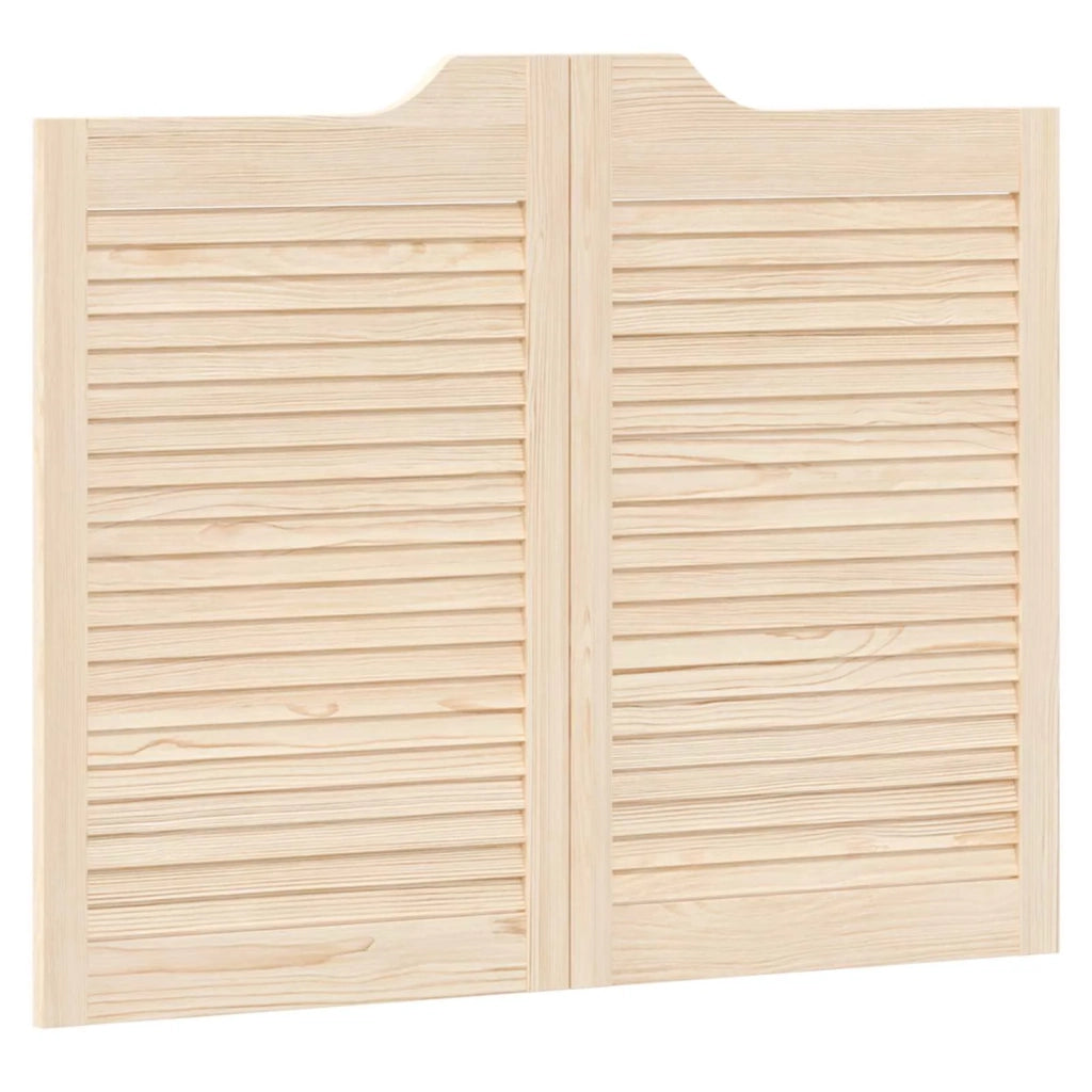 Porte Swing 2 pcs Naturale Legno Massello di Pino