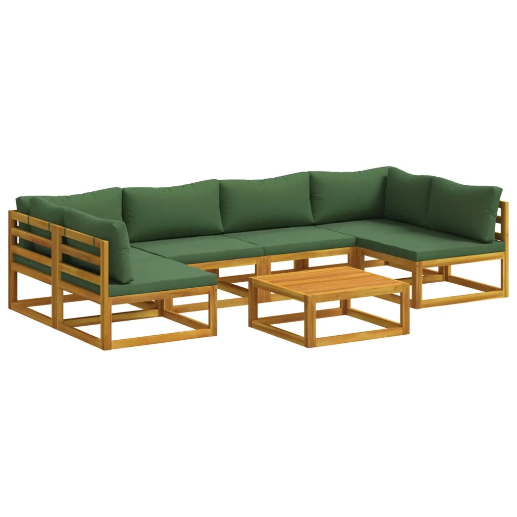 Set di divani 7 pz Naturale Legno di Acacia Massello 3417267