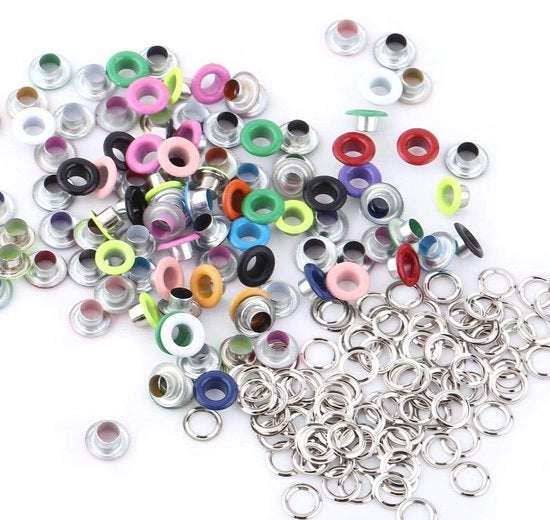 Raccordi metallici a rondelle in metallo di alta qualità - 100 pezzi - diametro 5 mm