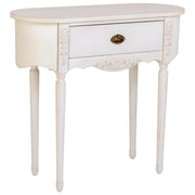 Console in legno laccato bianco invecchiato 88x36x80h cm