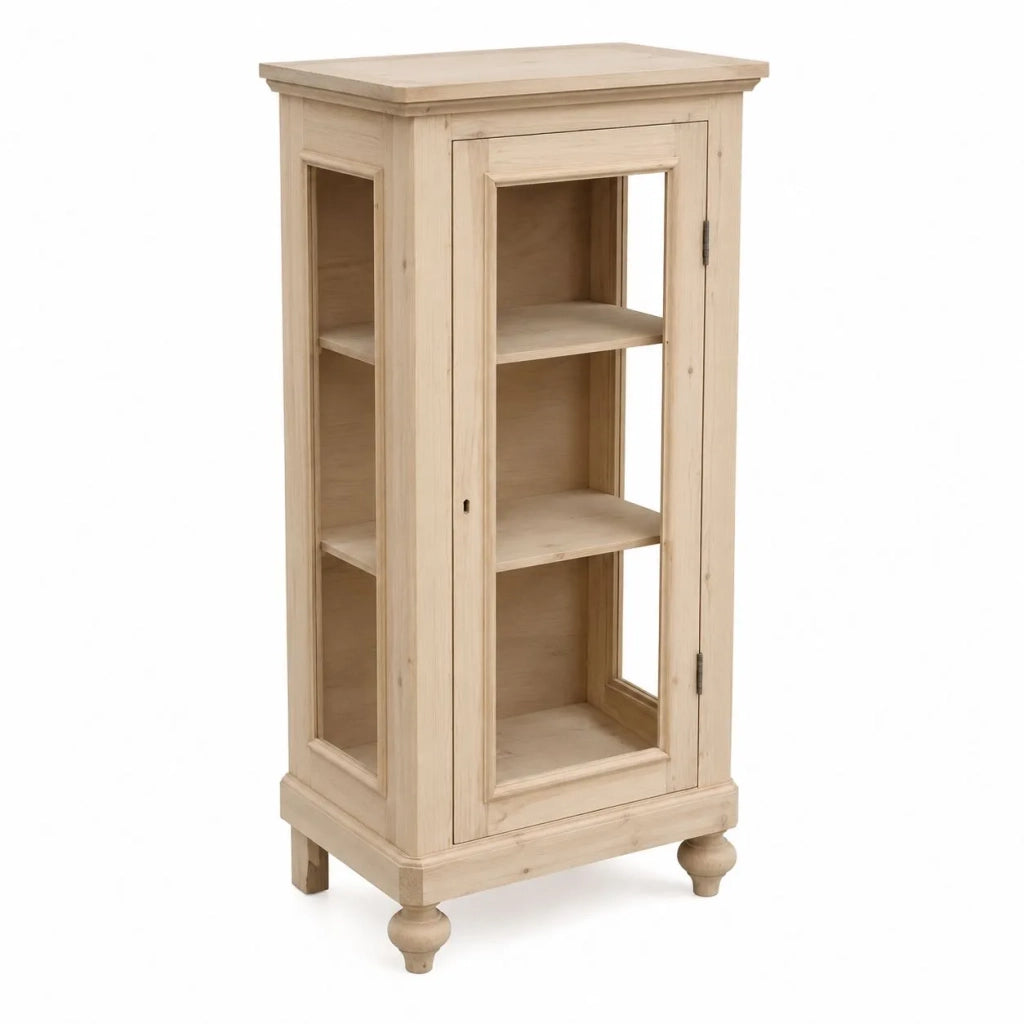 Vetrina 1 anta in legno grezzo l.60 p.40 h.131 (1102) - Mobili 2G