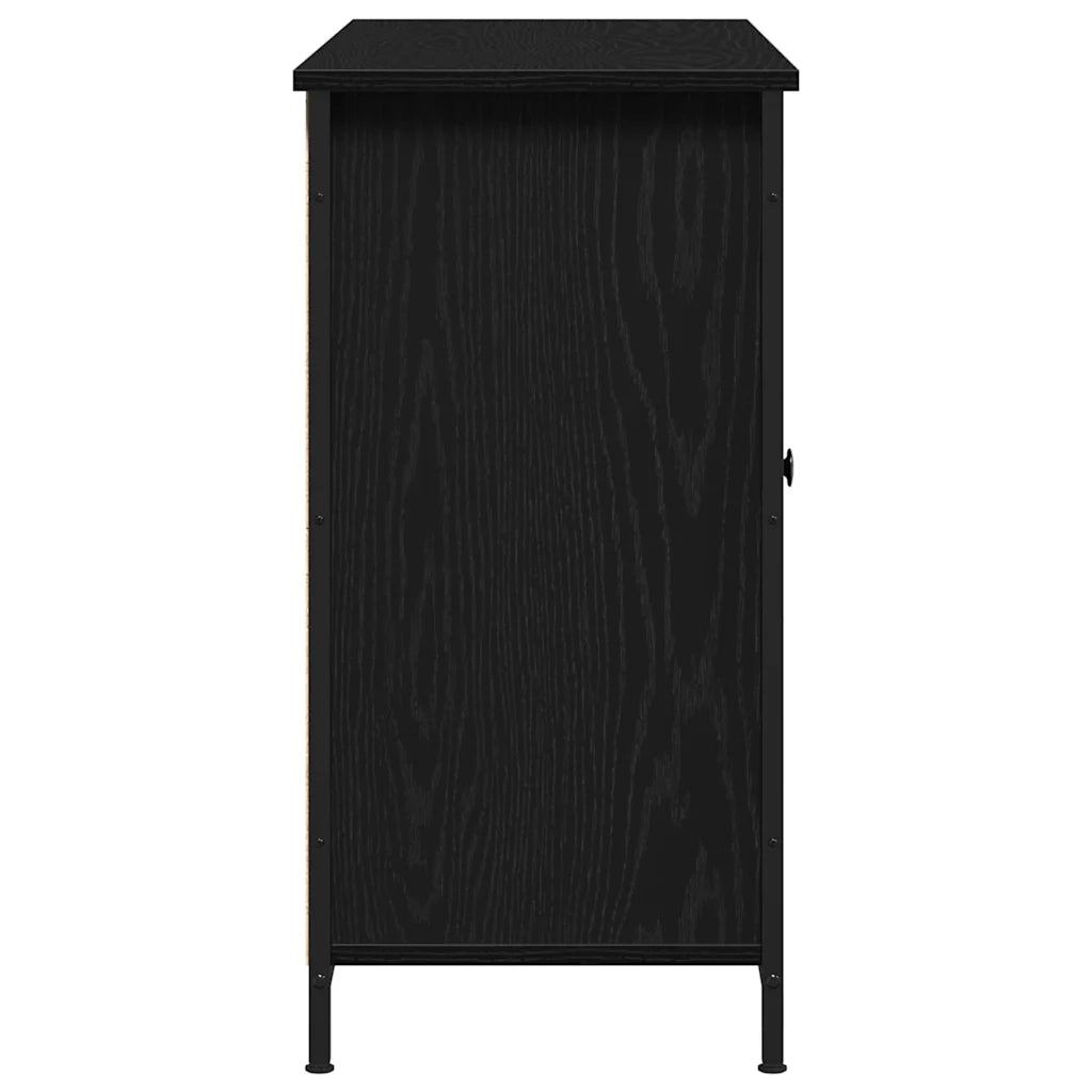 Credenza-Buffet-Armadio da cucina Rovere Nero 100 x 35 x 70 cm