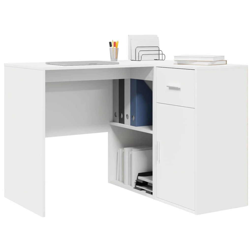 Scrivania ad angolo con cassetto Bianco 102 x 88 x 75 cm 3337273