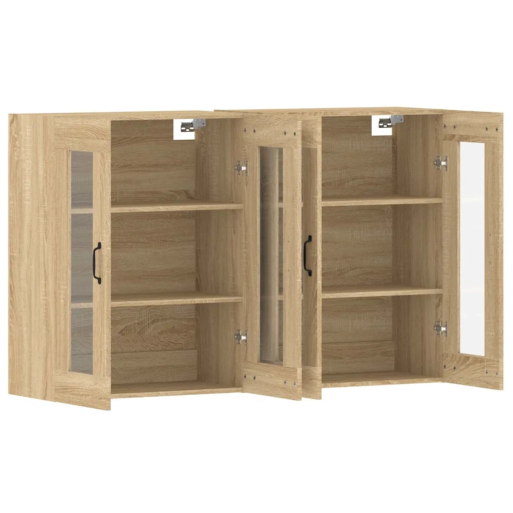 Armadietti a Parete 2 pz Rovere Sonoma in Legno Multistrato CFW2206454