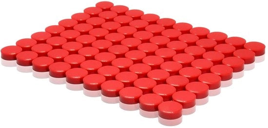 Magnetici per lavagne, magnetici per frigorifero, 80 pezzi Magnetici Magnetici forti Magnetici per frigorifero Magnetici Minimagnetici Piccoli magnetici per lavagna Magnetici rotondi, per lavagna Prikbord (rosso)