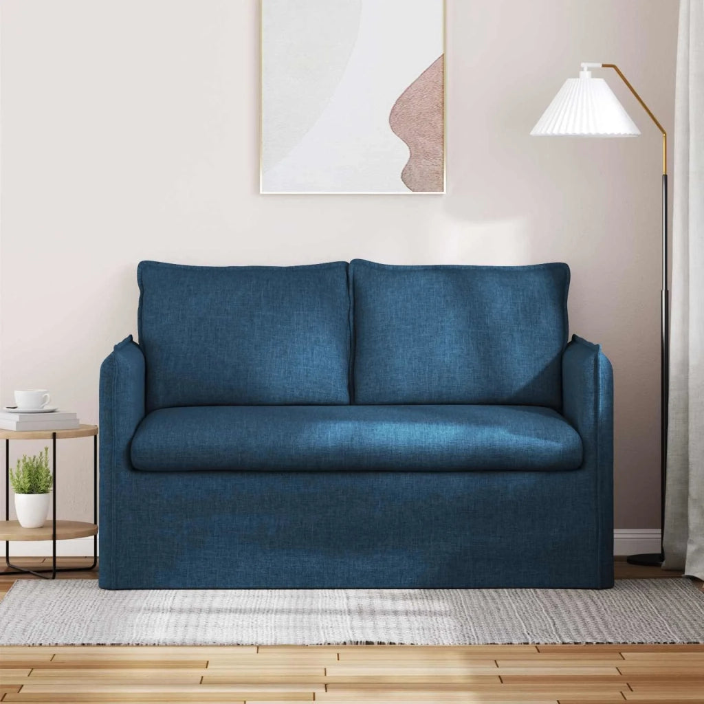 Divano | Divano da soggiorno | Sofa Blu 136 x 82 x 85 cm Tessuto