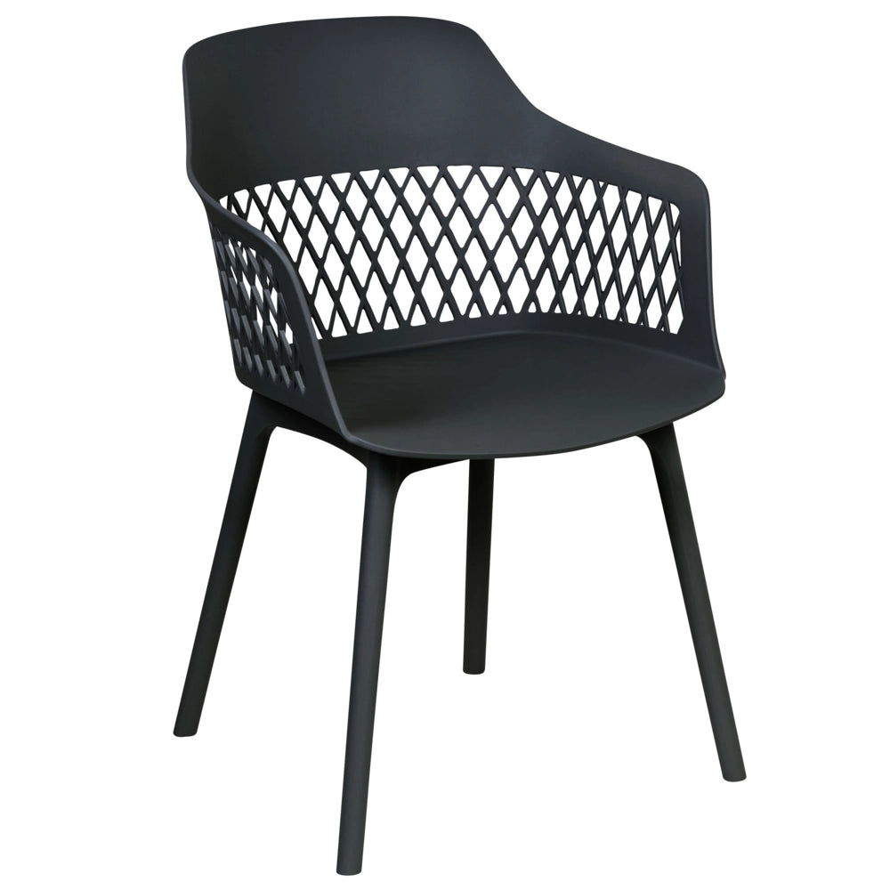 Set di 2 sedie da pranzo in materiale sintetico nero stile moderno soggiorno cucina