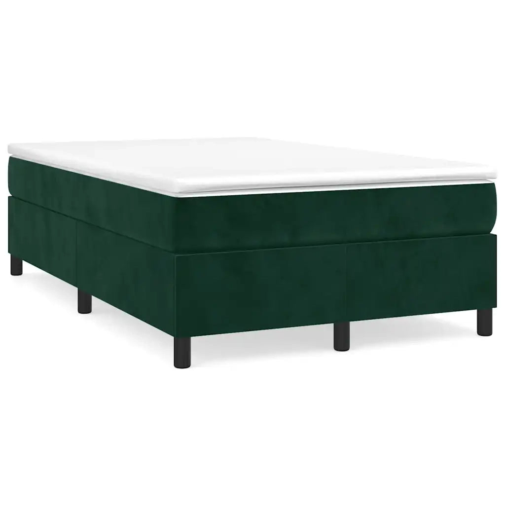 Struttura Letto a Rete a Molle-Giroletto Verde Scuro 120x200 cm in Velluto 841603