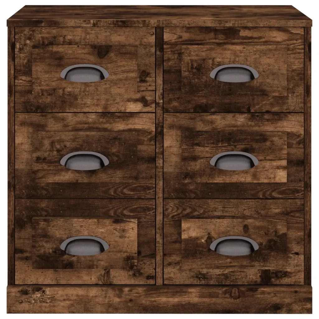 Credenza Rovere Fumo 70x35,5x67,5 cm in Legno Multistrato 816437