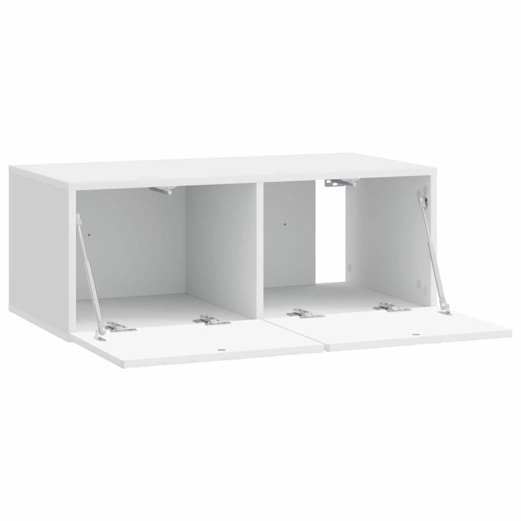 Mobile Porta TV da Muro 59,5 x 41 x 30 cm Bianco Lucido 898849
