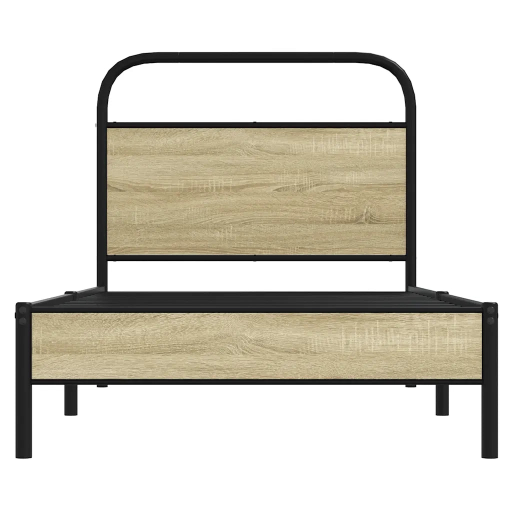 Giroletto senza Materasso-Struttura Letto Rovere Sonoma 75x190 cm in Truciolato 710427
