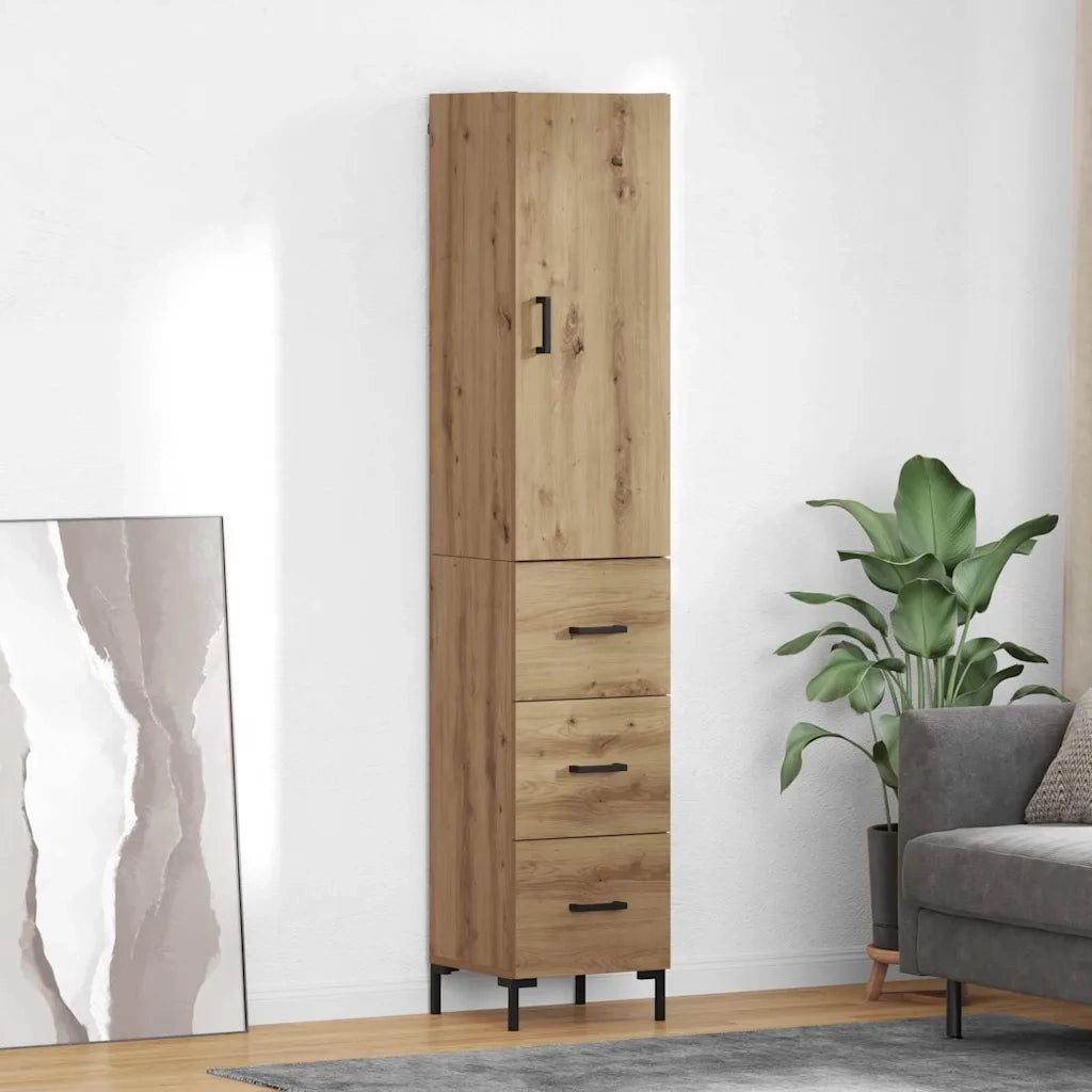 Credenza con cassetto Rovere artigianale 69,5 x 34 x 180 cm 3416001