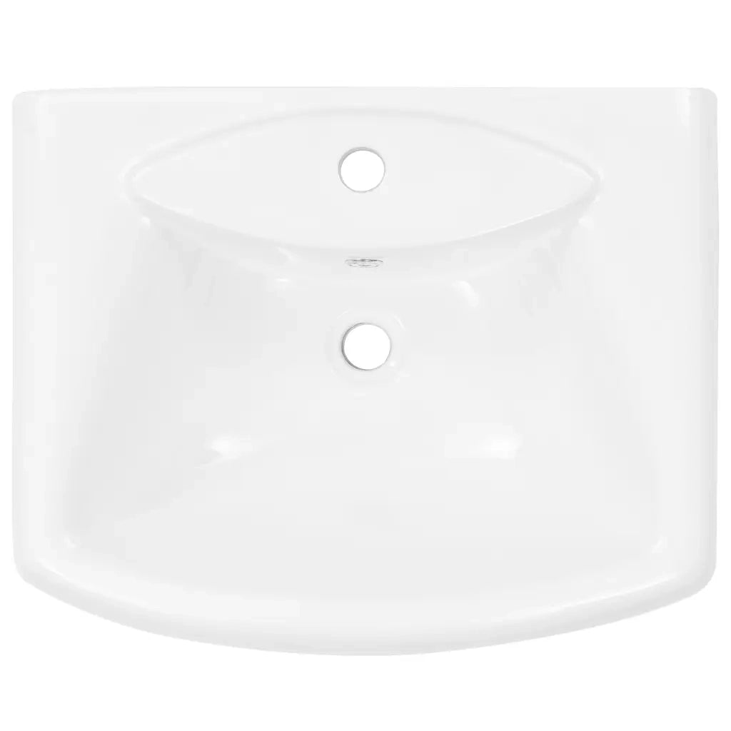 Lavandino a Colonna in Ceramica Bianca 580x470x200 mm