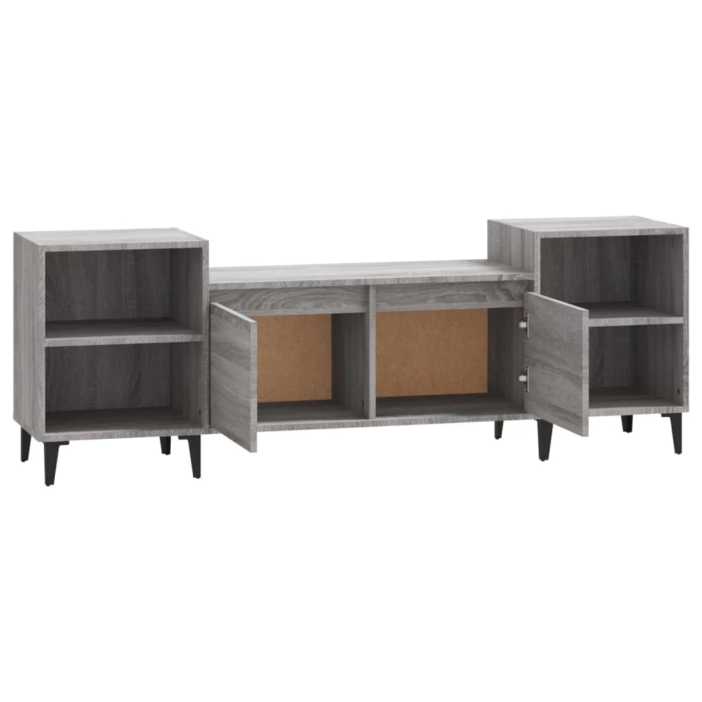 Mobile TV multimediale mensola TV credenza TV sala da pranzo soggiorno camera da letto Sonoma 160 x 35 x 55 cm legno ingegnerizzato grigio 02_0028421