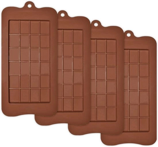 Set di 4 forme in silicone per barrette di proteine e energia - Sicuro per l'alimentazione - Pratico e sostenibile