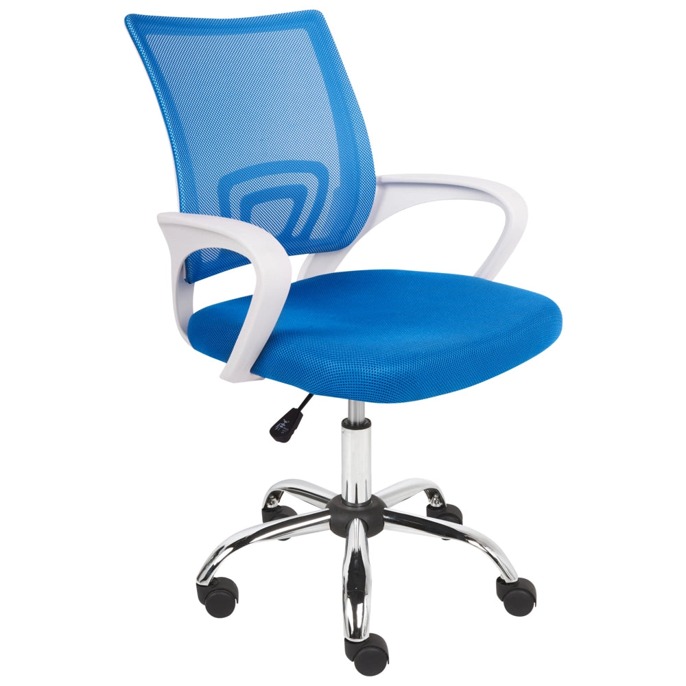 Sedia girevole da ufficio con schienale reclinabile regolabile in altezza blu moderna ufficio in casa