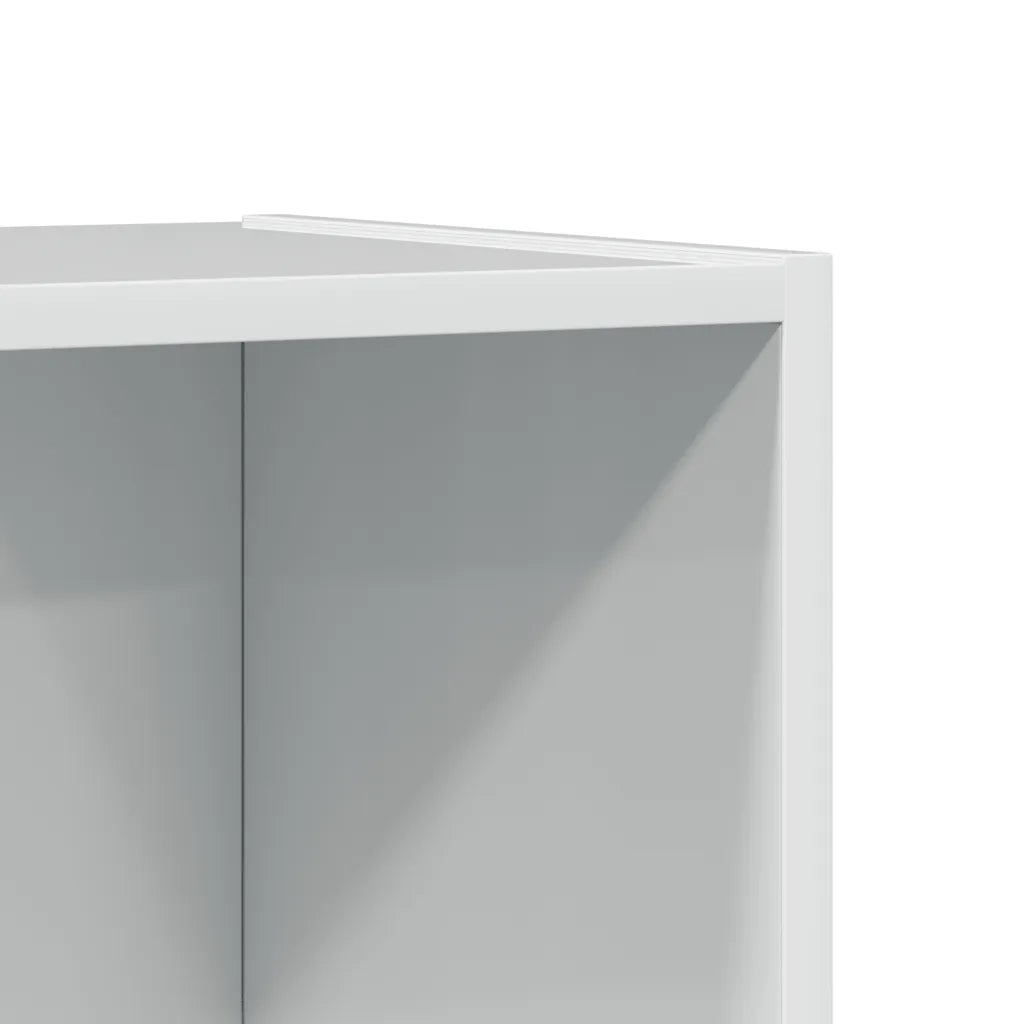 Libreria-Scaffale per Libri-Mobile di Stoccaggio Bianco Lucido 60x24x143 cm in Legno Multistrato