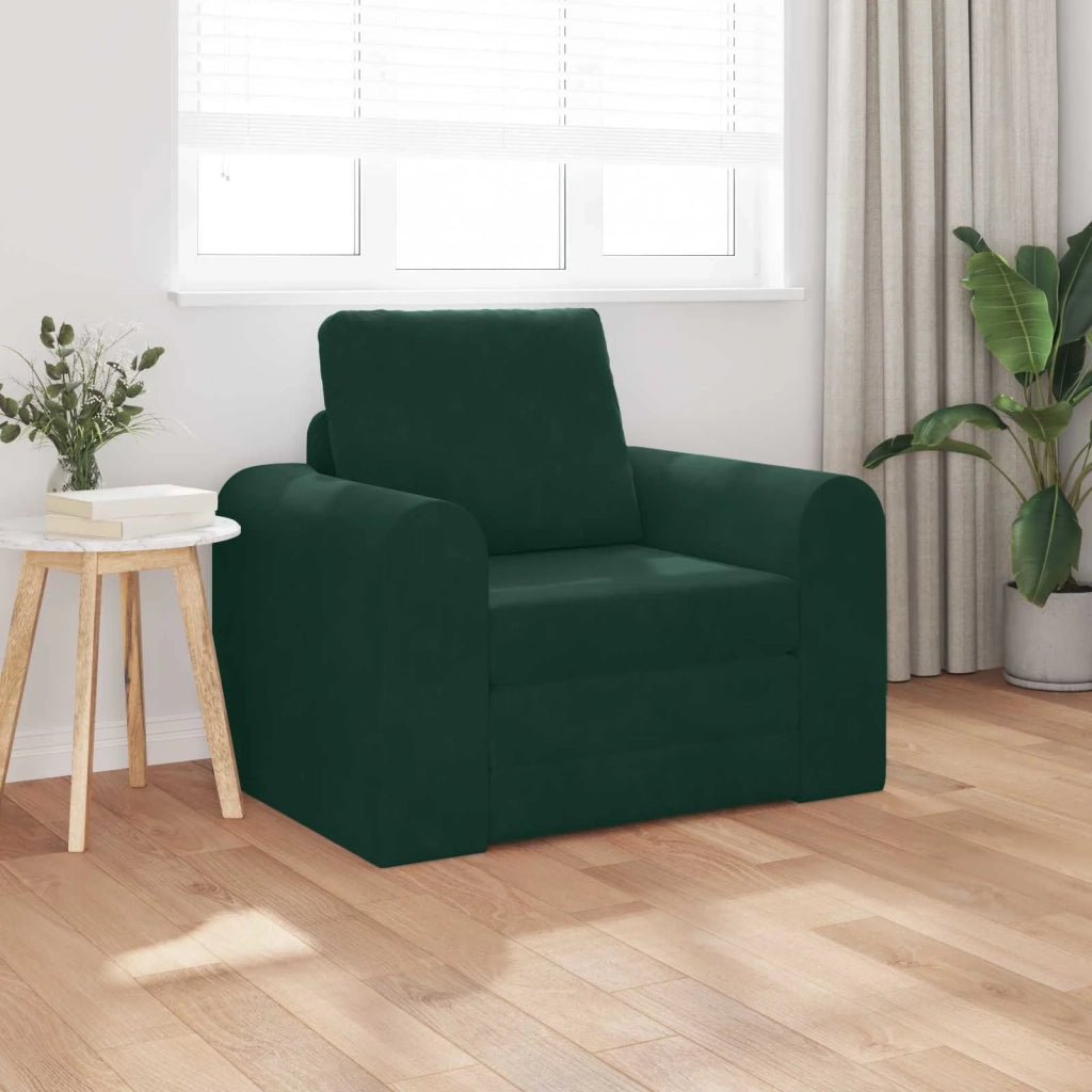 Divano letto Verde Scuro 98 x 71 x 83 cm Velluto 4106668