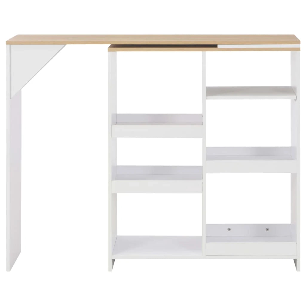 Tavolo alto da bar/bistrot con ripiano rimovibile bianco 138 cm 0902046