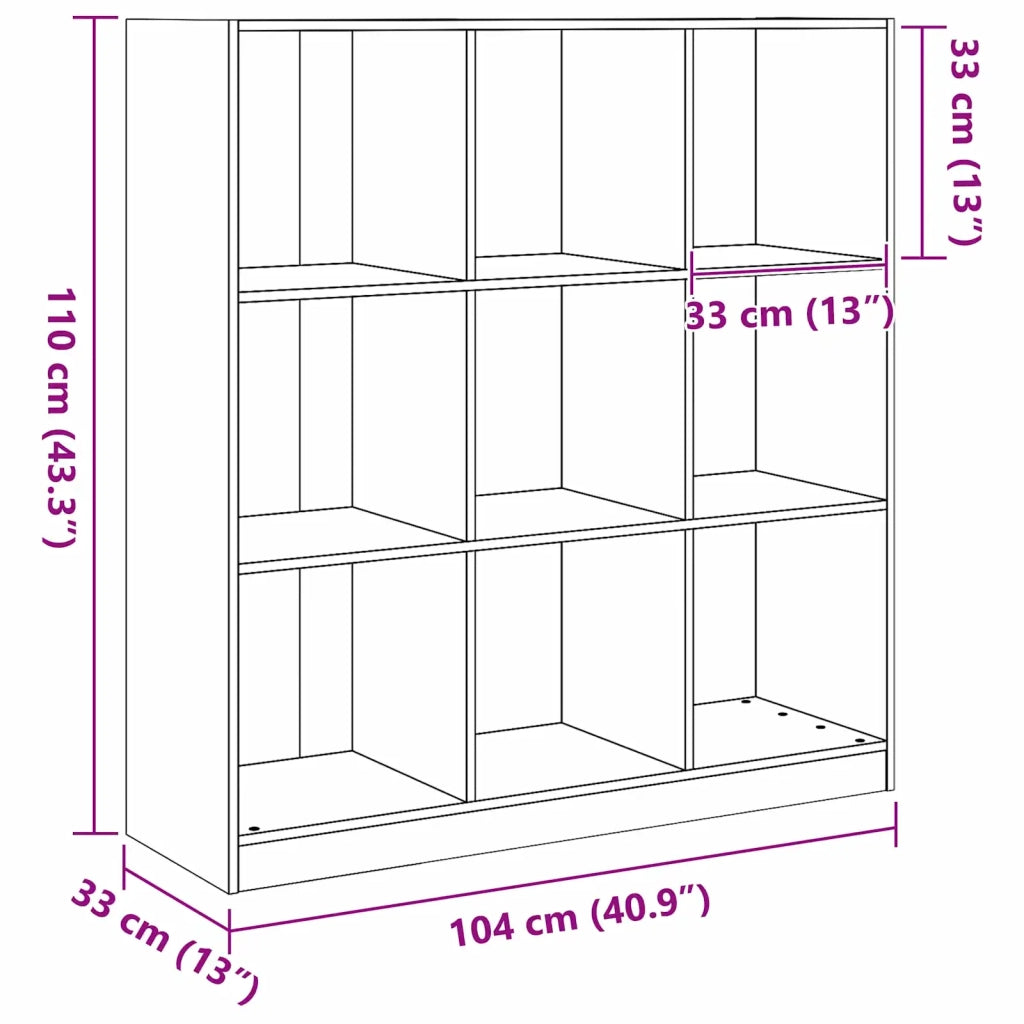 Armadio per Libri Marrone cerato 104 x 33 x 110 cm 869874