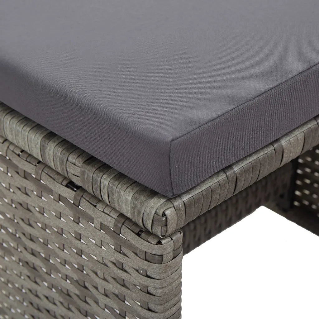 Sgabelli da Giardino 2 pz con Cuscini in Polyrattan Antracite CFW5147540