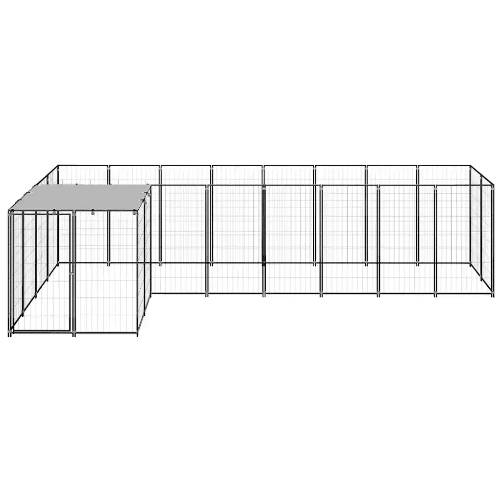 Gabbia per Cani Nera 6,05 mÂ² in Acciaio   cod mxl 52710